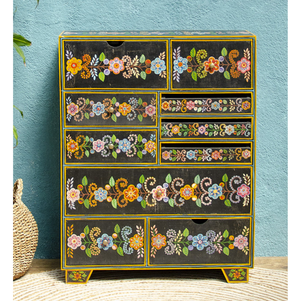 Thus Handpainted 10 drawer Cabinet