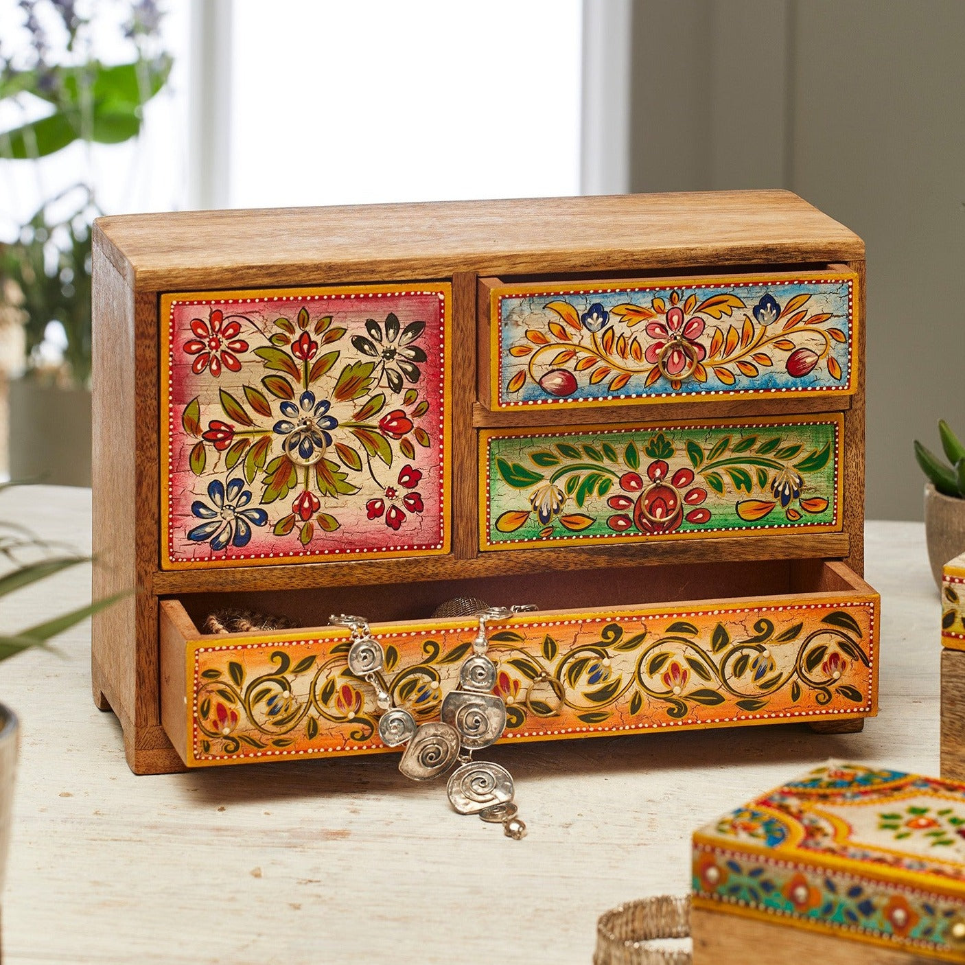 Zaha Handpainted 4 Drawer Chest