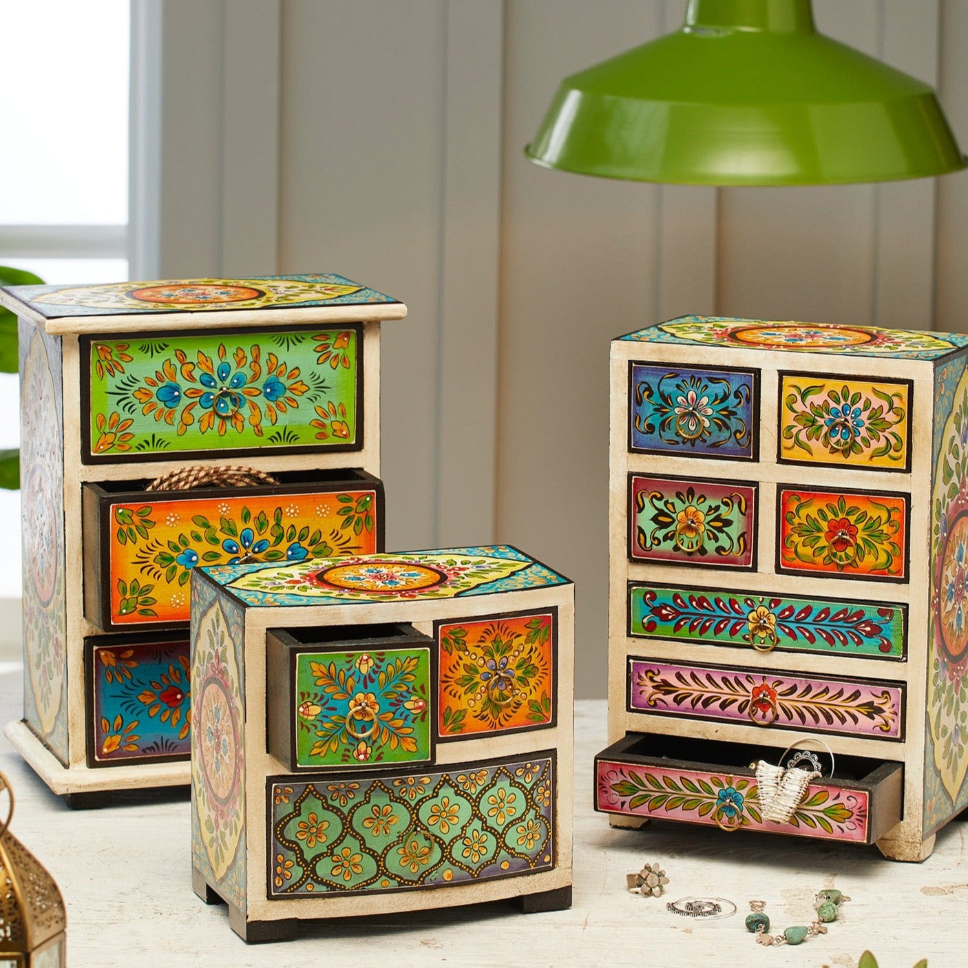 Manya Handpainted 3 Drawer Chest