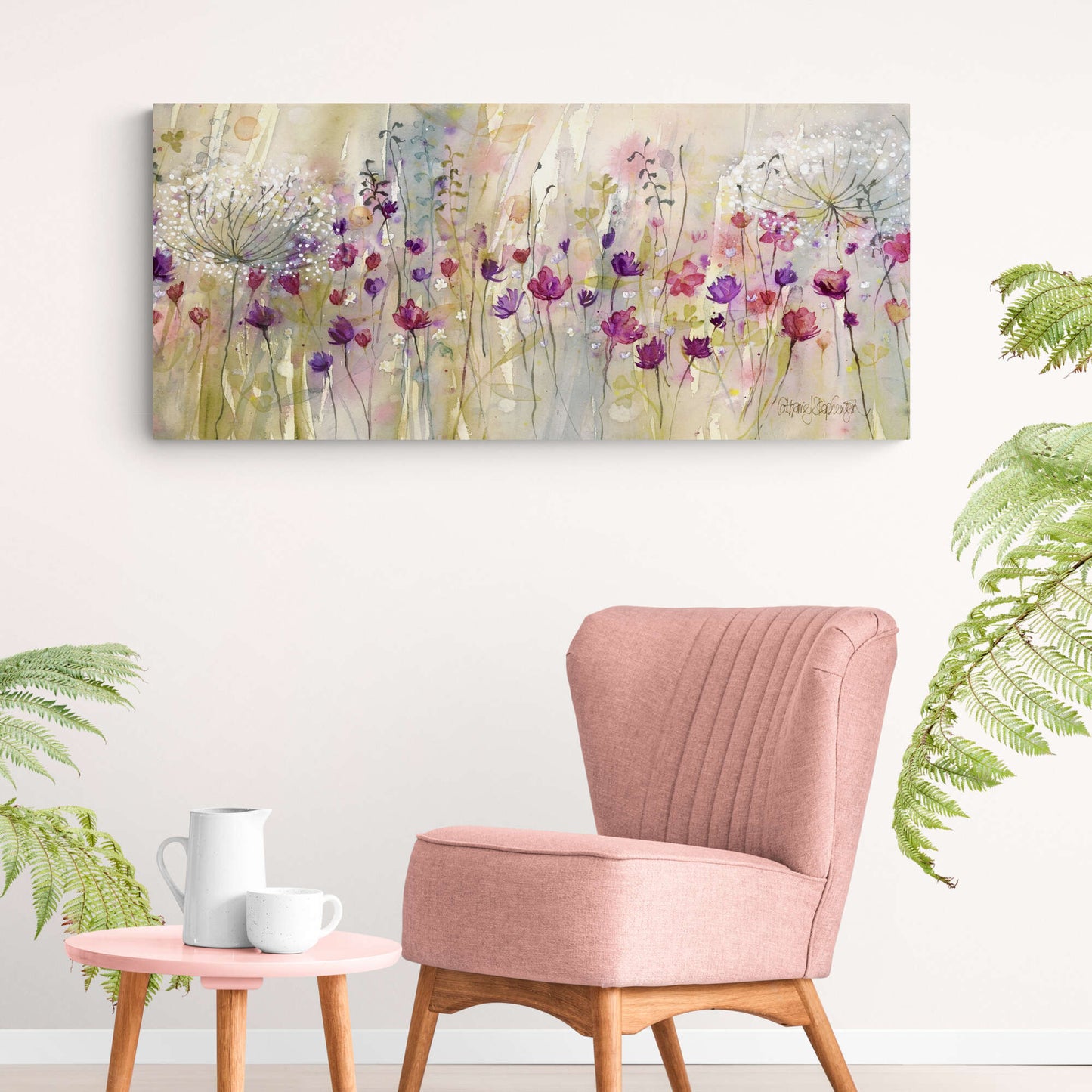 Catherine Stephenson Spring Floral Pod Canvas