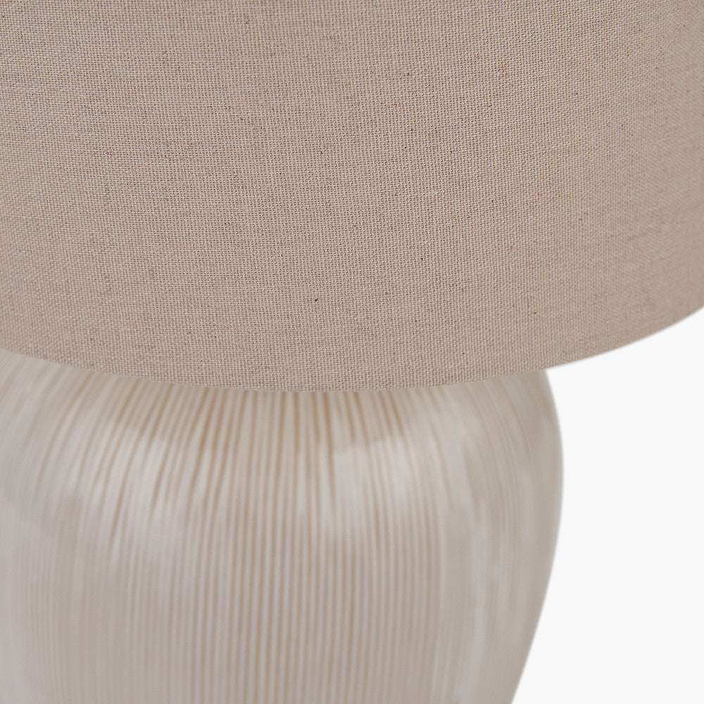 Greta Black Textured Ceramic LED Tablelamp