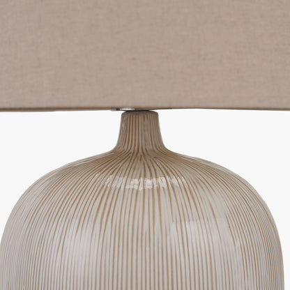 Greta Black Textured Ceramic LED Tablelamp