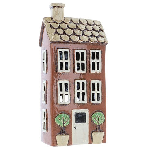 Village Pottery Garden House Tealight Holder Terracotta