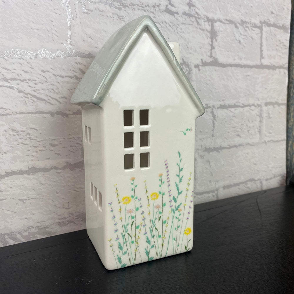 Meadow House Grey Roof Cottage Large Tealight Holder