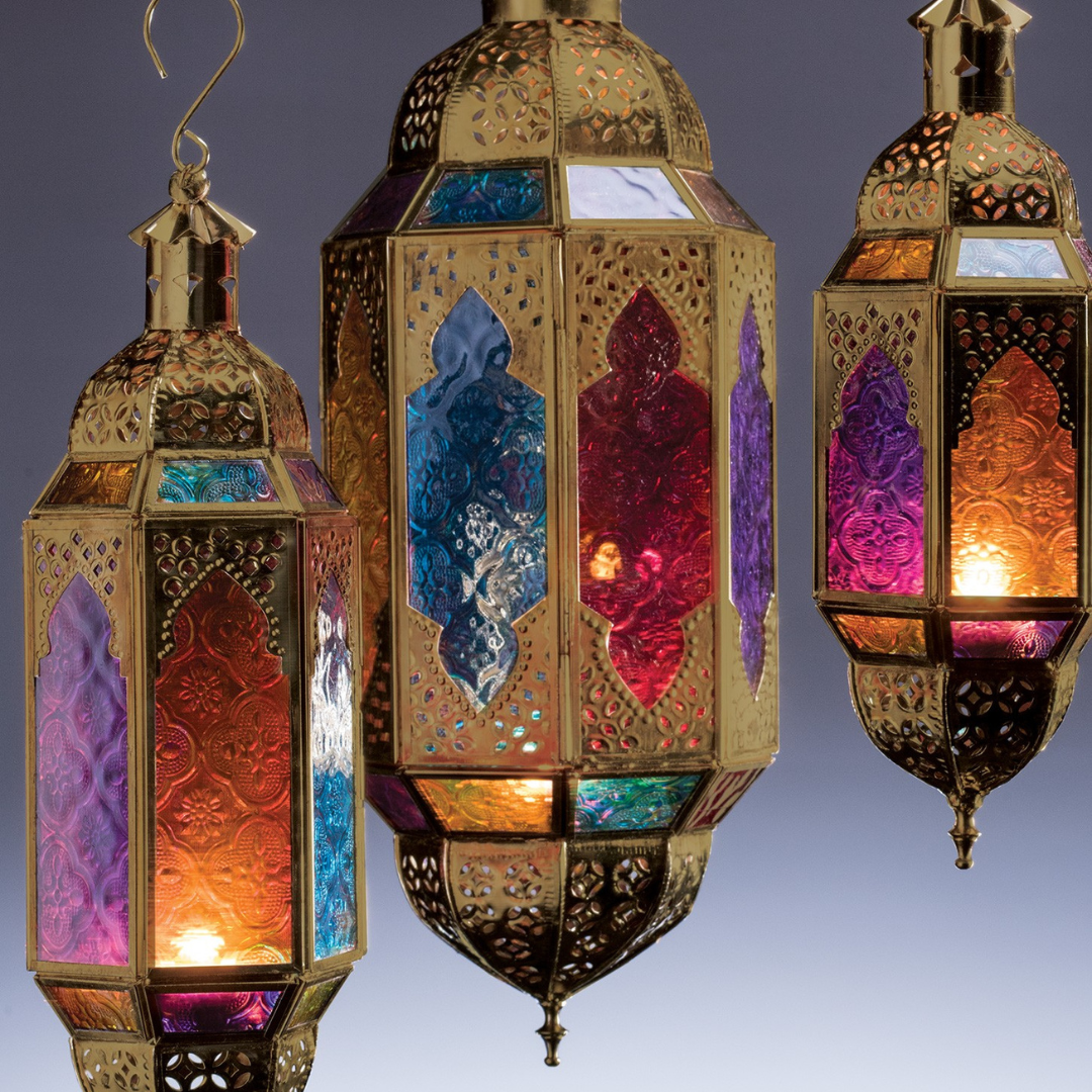 Atlas Multi Coloured LED Small Lantern