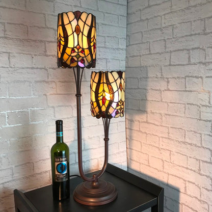 Tevere Twin Tiffany LED Tablelamp