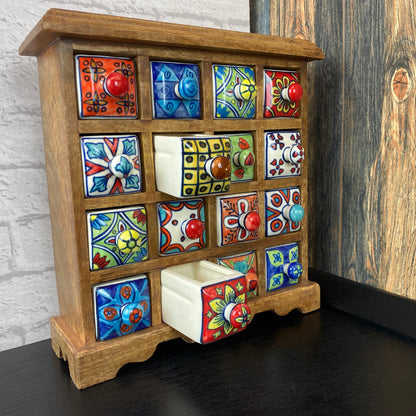 Mango 16 Drawer Spice Cabinet