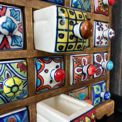 Mango 16 Drawer Spice Cabinet