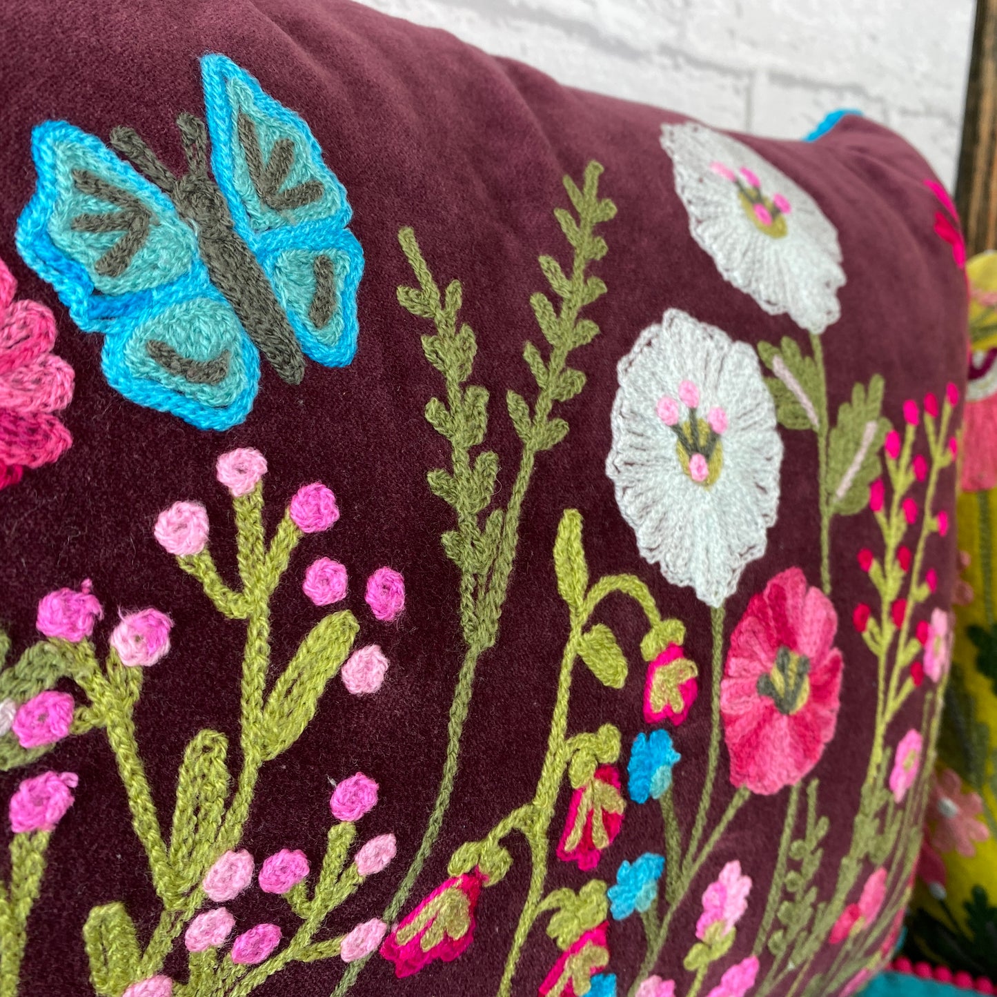 Amrita Embroidered Velvet Cushion