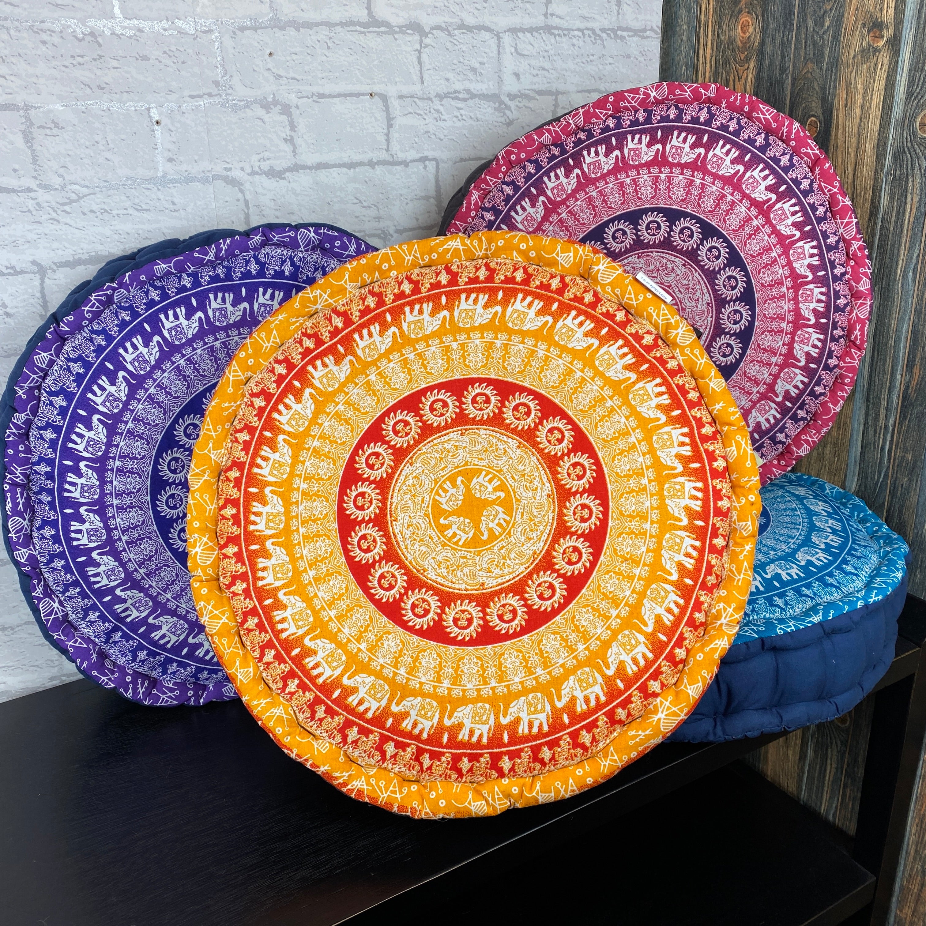 Round sale yoga pillow