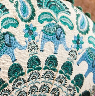 Mandala Round Cushion Turquoise