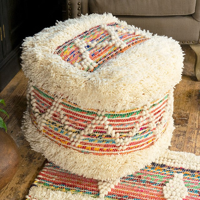 Kalpana Wool Pouffe